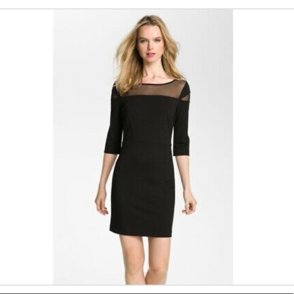 BB Dakota black Ponte sheath dress size large